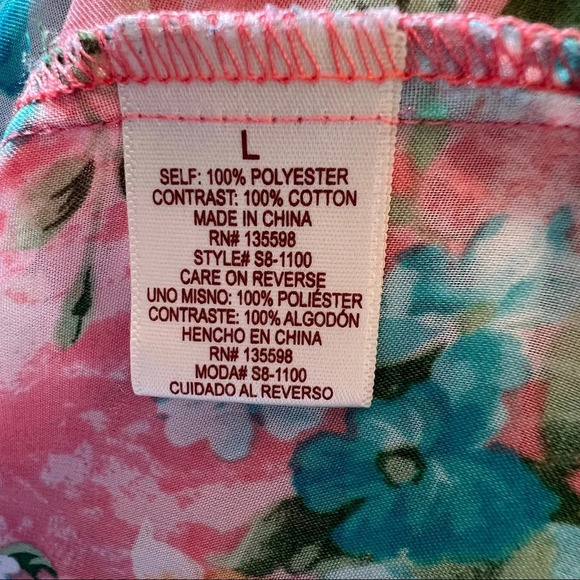 Liberty Love Pink Floral Kimono, Large - Picture 11 of 11